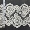 1 Yard Corded Double Sided Lace Trimming Embroidered on 100% Polyester Net Mesh 6.5" Wide